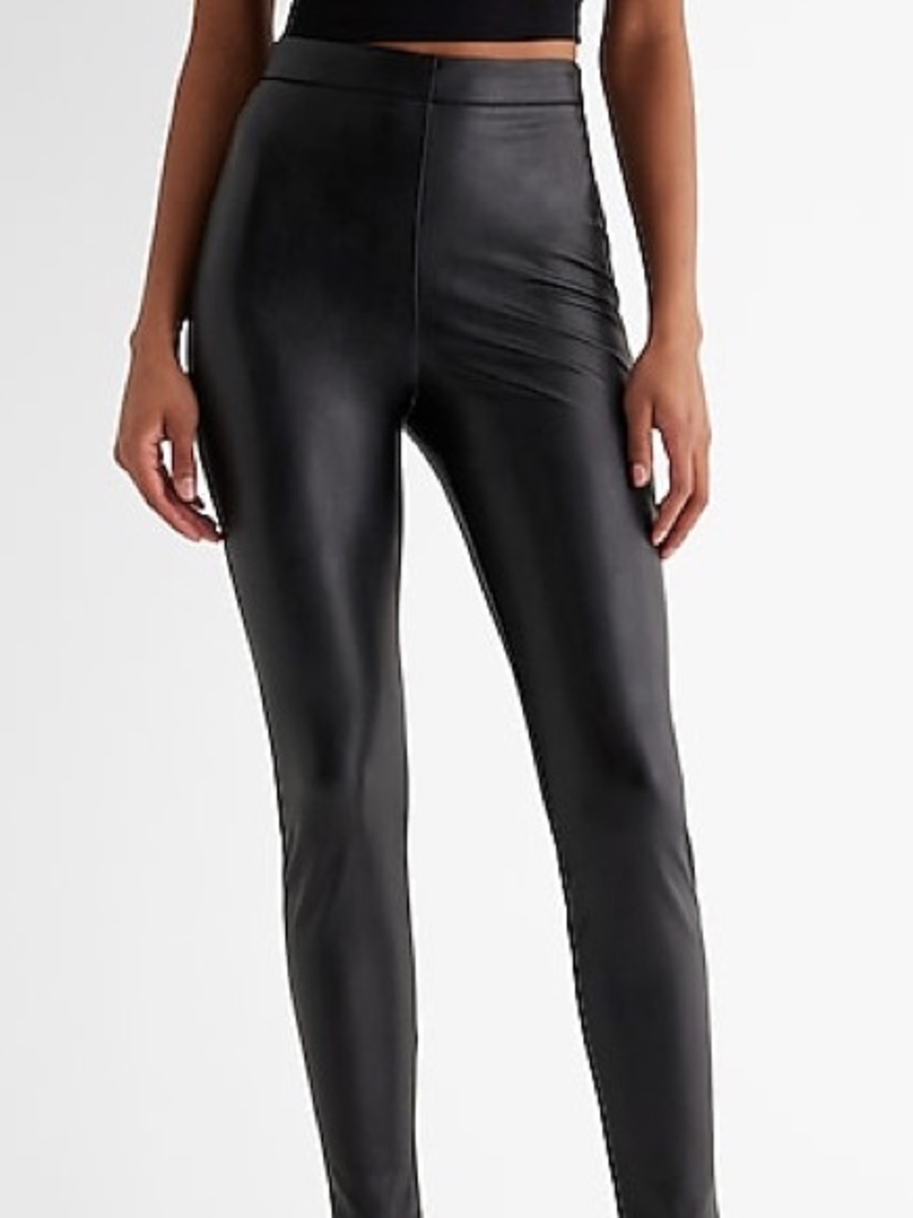 Express Black Faux Leather Leggings